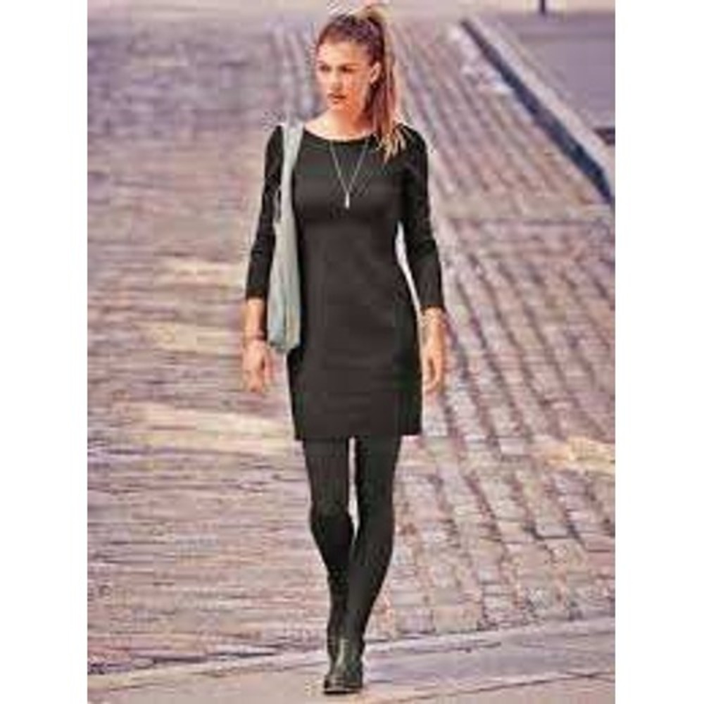 Athleta Black Long Sleeve Knit Dress
